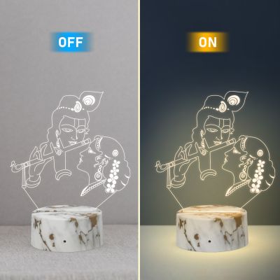 Lord Krishna Ji And Radha Ji Design Night Lamp